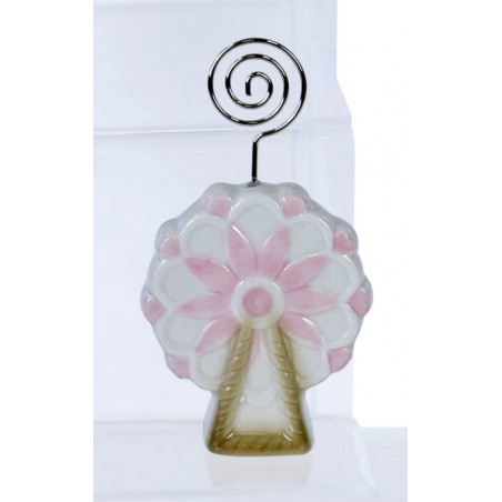 RUOTA PANORAMICA CLIP FOTO PORCELLANA ROSA 6x3x11