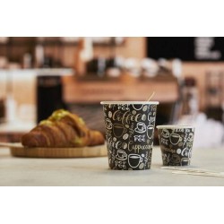 BICCHIERI CARTA+PE TAKE AWAY 240ml ø8x9cm 50pz COFFEE LEO