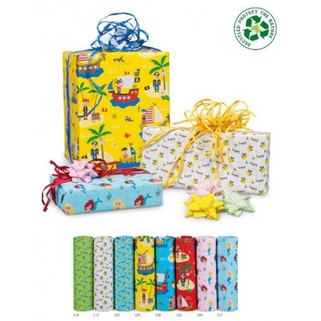 CARTA REGALO ROTOLO ECOCARTA BIMBI 0,7x2mt REX 1pz ASS.TA