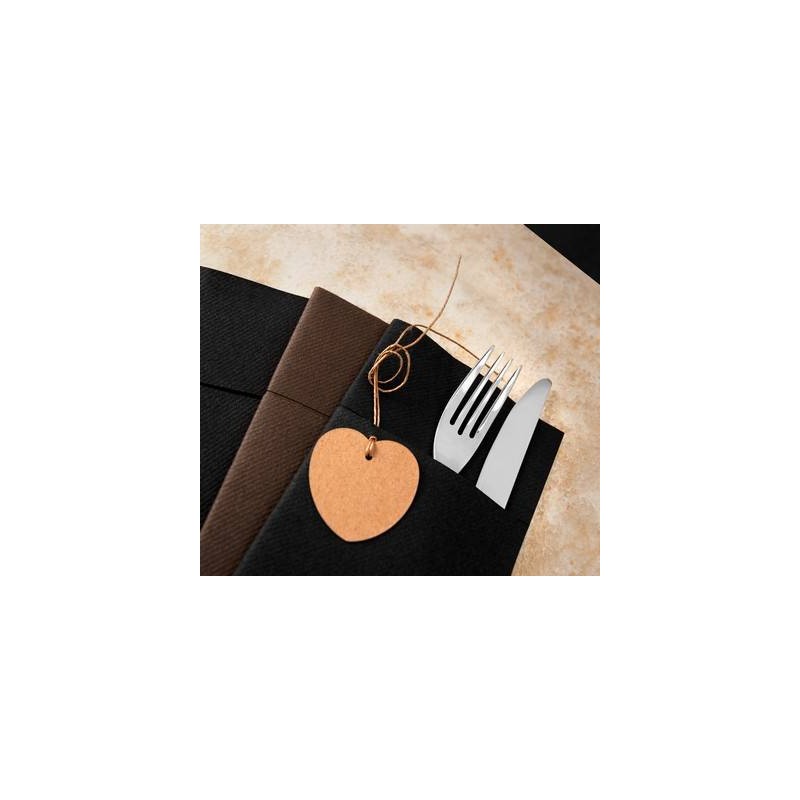 TOVAGLIOLI 40x40cm QUICK POCKET AIRLAID NERO 50pz FATO