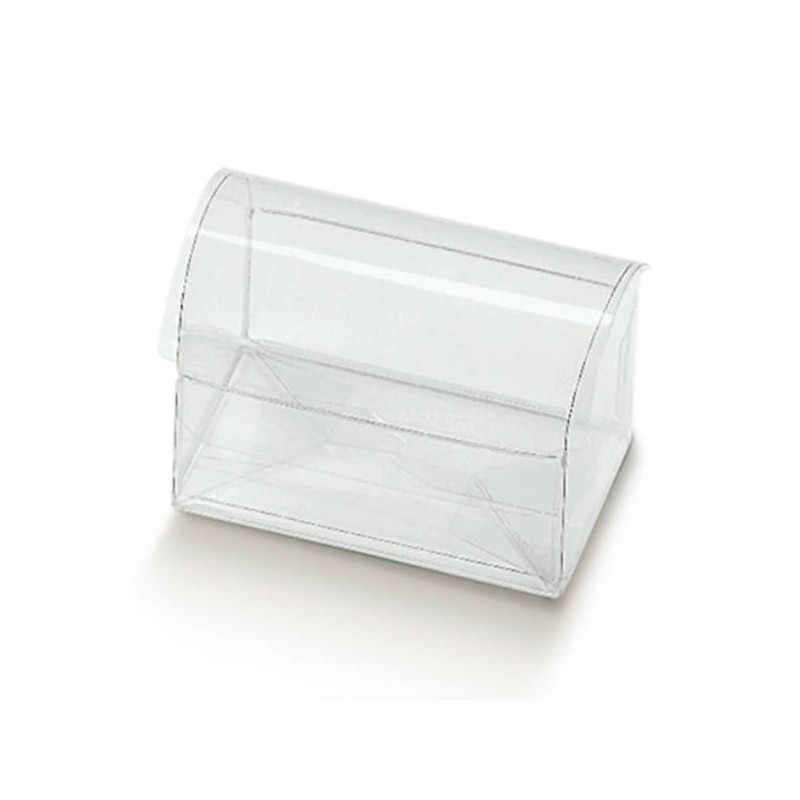 SCATOLA BAULETTO PVC TRASPARENTE 7x4,5x5,2cm 10pz