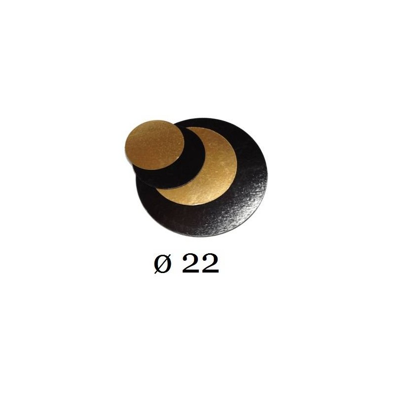 DISCO CARTONE LISCIO ORO ø22 3 PEZZI