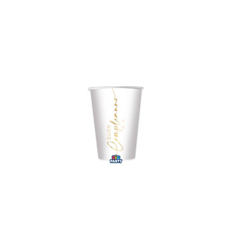 BICCHIERI 250cc BUON COMPLEANNO GOLD 6pz
