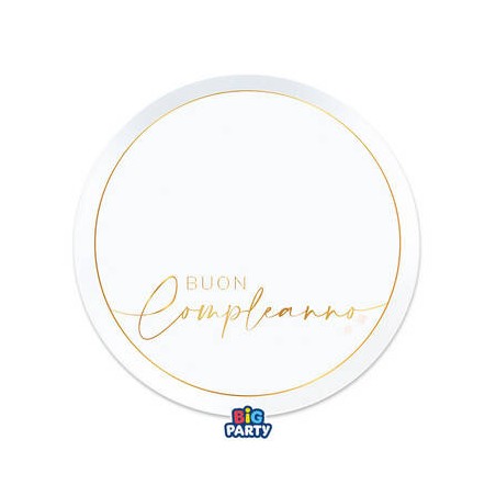 PIATTI PIANI ø24cm BUON COMPLEANNO GOLD