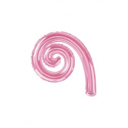 PALLONE MYLAR KURLY SPIRAL ROSA MINISHAPE 14 35cm