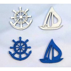 DECORAZIONE LEGNO MARE BIANCO/BLU ASS.TA 12pz