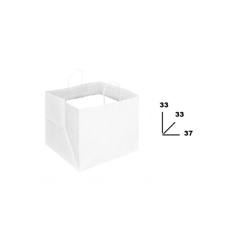 BORSA CARTA BIANCA MIS.37x33x33cm PIZZAPACK