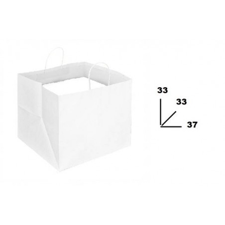 BORSA CARTA BIANCA MIS.37x33x33cm PIZZAPACK