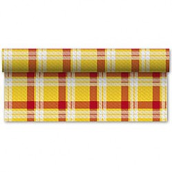 TOVAGLIA ROTOLO CARTA 1x50mt SCOZZESE GIALLO-ROSSO