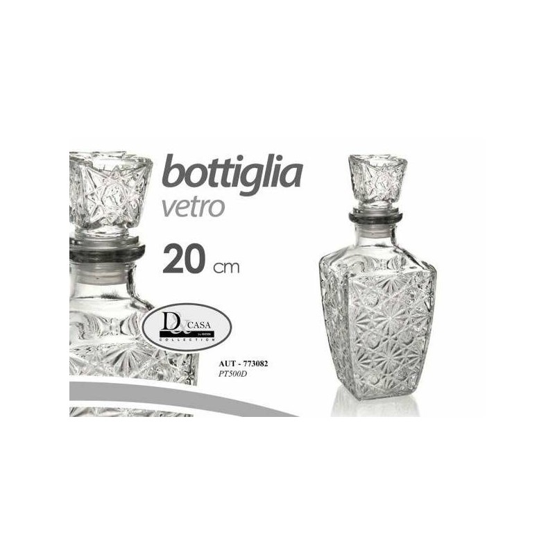 BOTTIGLIA VETRO QUADRATA 500ml
