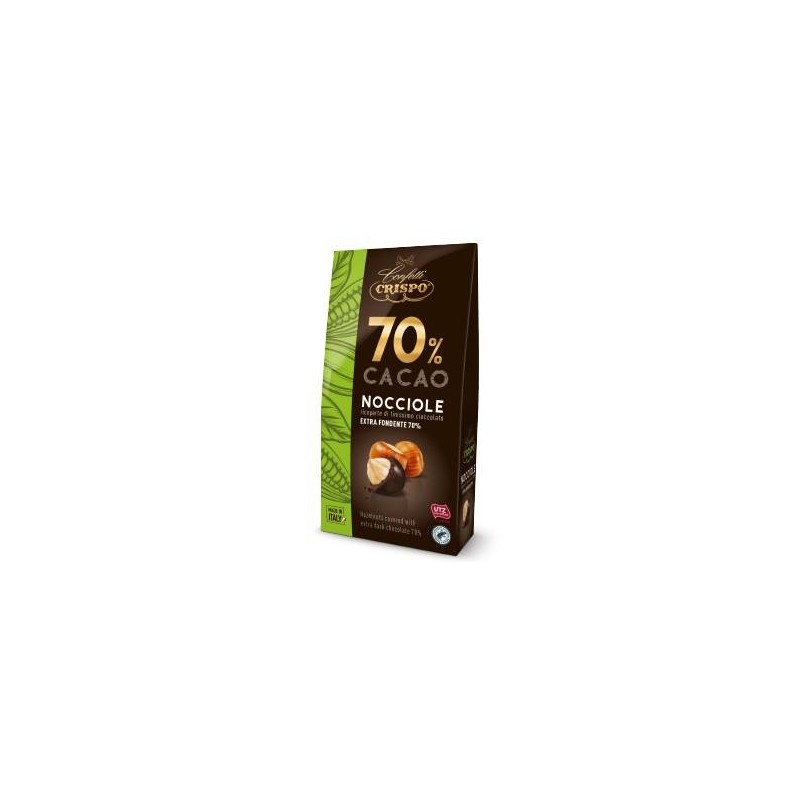 NOCCIOLE RICOPERTE DI CIOCCOLATO FONDENTE 70% 130gr