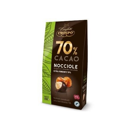 NOCCIOLE RICOPERTE DI CIOCCOLATO FONDENTE 70% 130gr