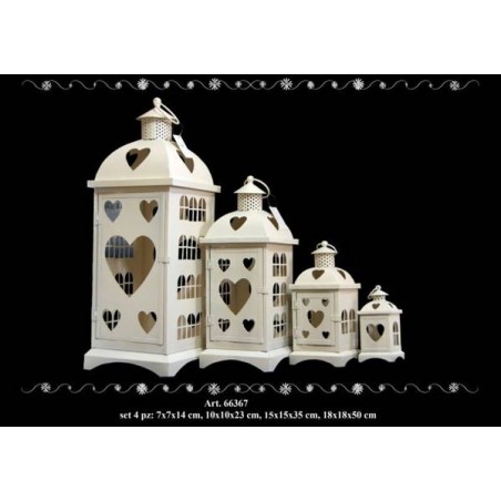 LANTERNA METALLO CUORI GRANDE LES66637 20cm 2/4