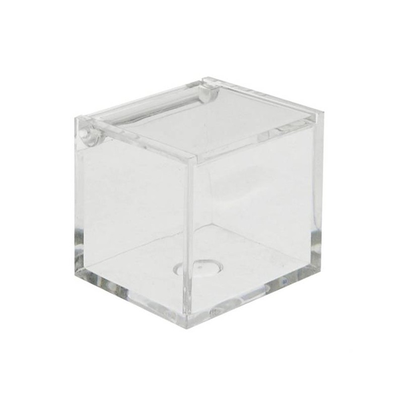 SCATOLA PLEXI CUBO 10x10x10cm C/COPERCHIO G3006