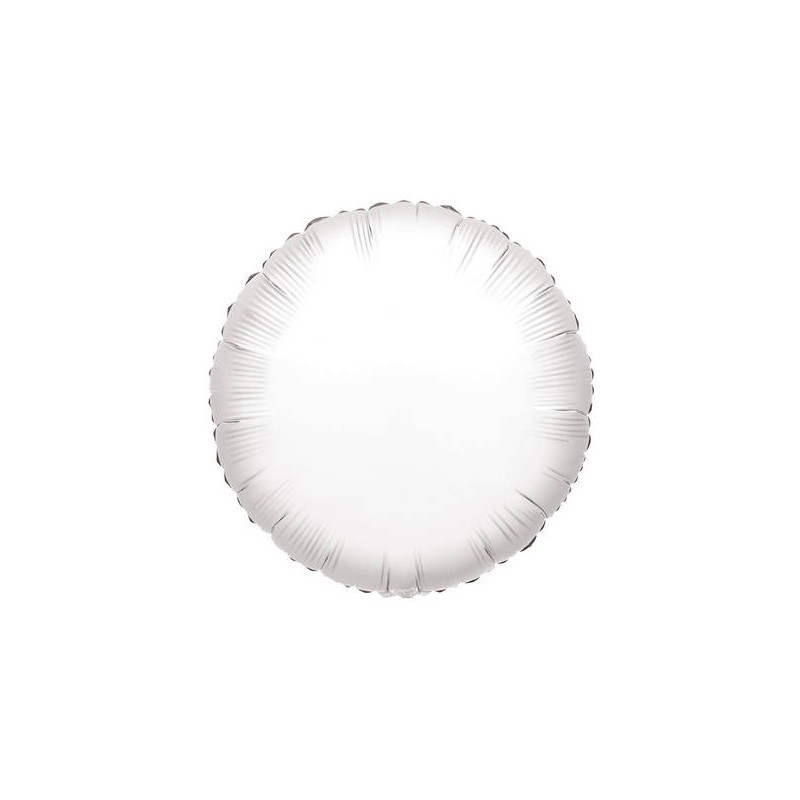 PALLONE MYLAR TONDO 18'' 45cm BIANCO RC