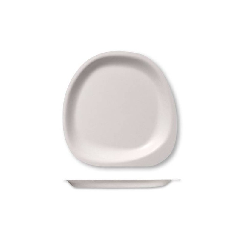 PIATTI STONE POLPA 22x22cm  BIO COMPOSTABILI 50pz JUNGLE
