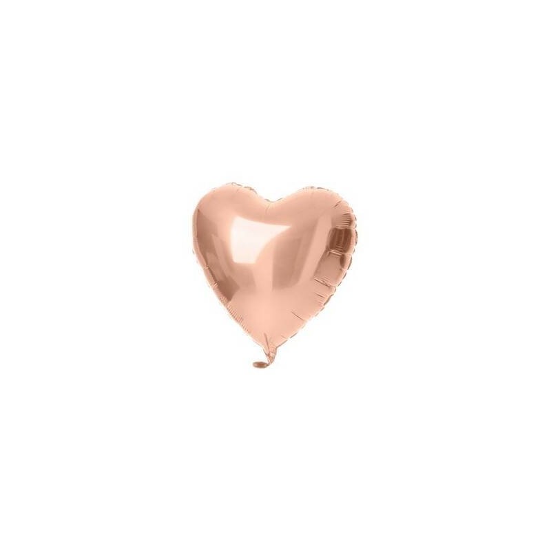 PALLONE MYLAR CUORE 18'' 45cm ROSE GOLD METAL