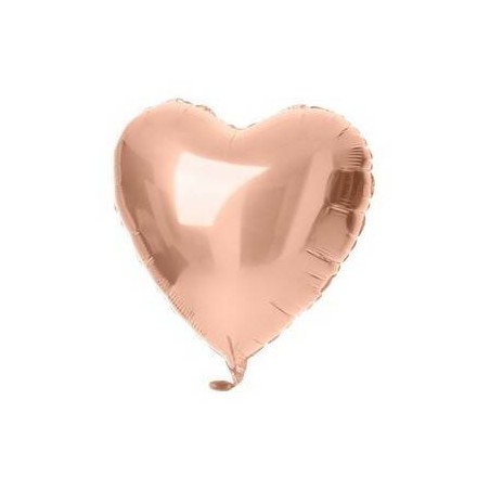 PALLONE MYLAR CUORE 18'' 45cm ROSE GOLD METAL