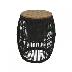 TAVOLINO SIVIGLIA IN ACACIA ø40x49cm NERO