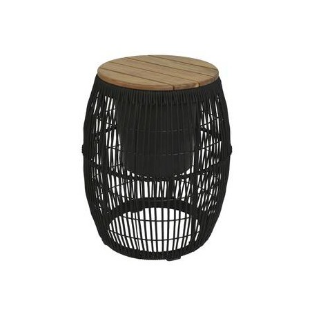 TAVOLINO SIVIGLIA IN ACACIA ø40x49cm NERO