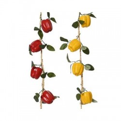 GHIRLANDA DI PEPERONI IN PVC 140cm ass.ti