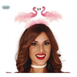 DIADEMA 2 FENICOTTERI CON PIUME