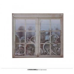 DECORAZIONE TELA FINESTRA ZOMBIE 80x90