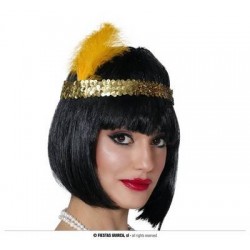 DIADEMA CHARLESTON ORO C/PIUMA