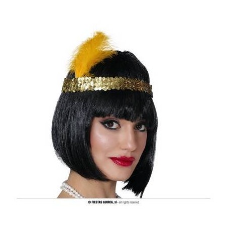 DIADEMA CHARLESTON ORO C/PIUMA