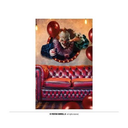 DECORAZIONE ADESIVA PARETE 70x80cm PAGLIACCIO