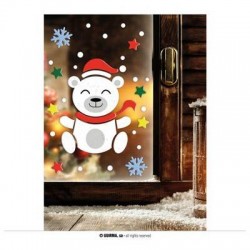 DECORAZIONE IN GEL ORSO POLARE 20x25cm