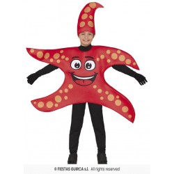 COSTUME STELLA MARINA ROSSO 5-6 ANNI