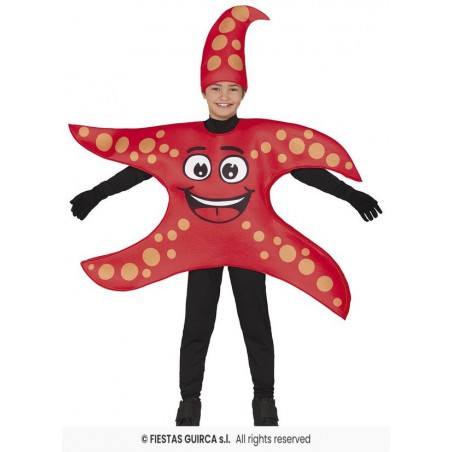 COSTUME STELLA MARINA ROSSO 5-6 ANNI