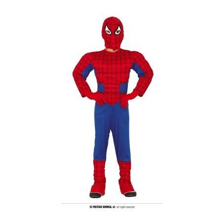 COSTUME SUPEREROE MUSCOLOSO RAGNATELA 7 - 9 ANNI
