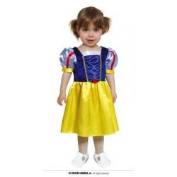 COSTUME PRINCIPESSA BIANCA VESTITO GIALLO/BLU12-18 mesi