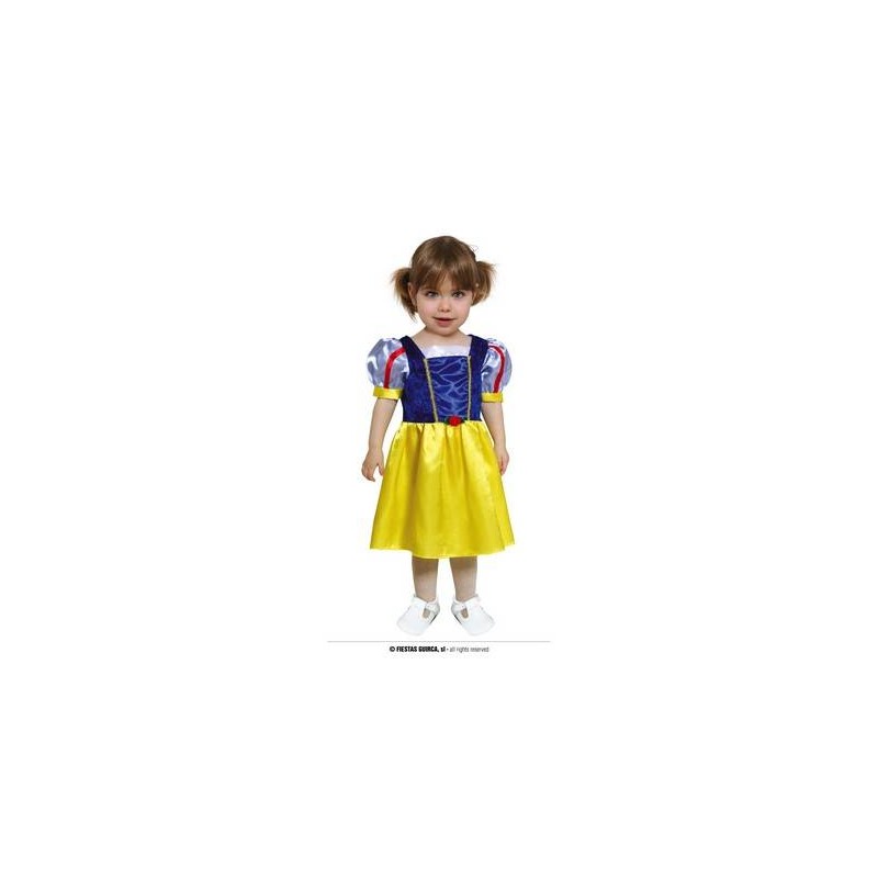 COSTUME PRINCIPESSA BIANCA VESTITO GIALLO/BLU12-18 mesi