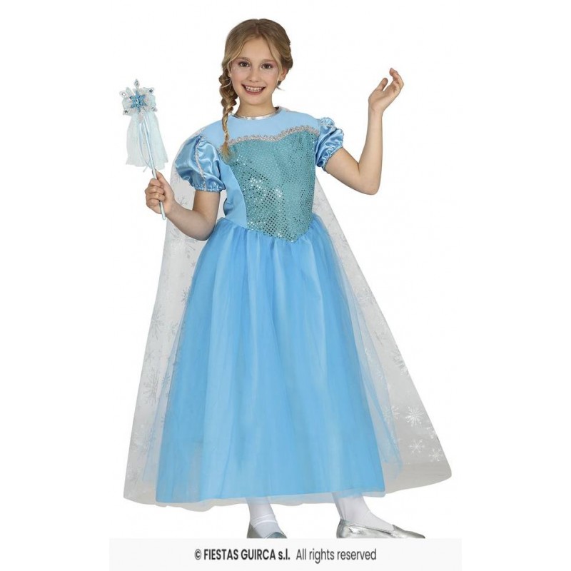 COSTUME PRINCIPESSA DEL GHIACCIO 3-4 ANNI