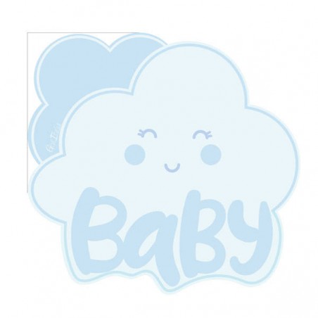 TOVAGLIOLI 33x33 SAGOMATI CLOUD LIGHT BLU 16pz