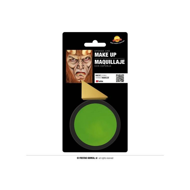 TRUCCO VERDE CHIARO CON SPUGNA