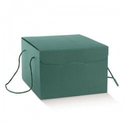 SCATOLA SEGRETO C/CORDINI 29x35,5x19,5cm FIBRA VERDE