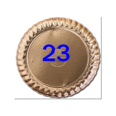 VASSOIO CARTONE ORO TONDO ø23 4 PEZZI