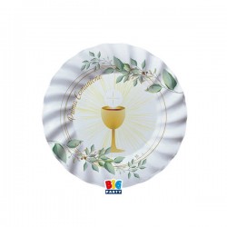 PIATTI CARTA PIANI ø20cm COMUNIONE OLIVE GREEN 8pz