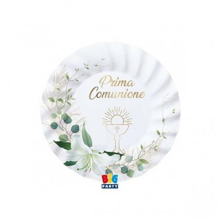 PIATTI DESSERT PRIMA COMUNIONE LILY 8pz