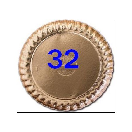 VASSOIO CARTONE ORO TONDO ø32 3 PEZZI