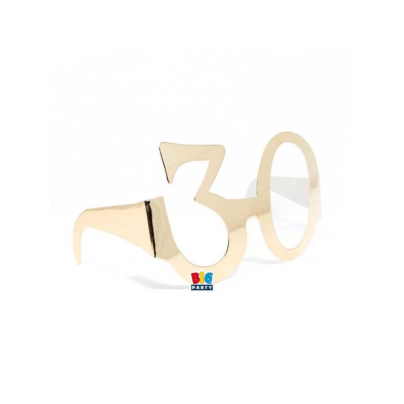 OCCHIALINI IN CARTA 30 ANNI ORO 6pz