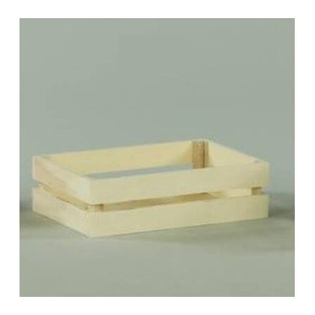 CESTO RETTANGOLARE LEGNO NATURALE 21x14x6cm