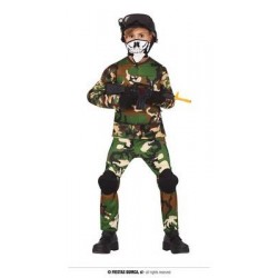 COSTUME MILITARE MIMETICO BIMBO 10 - 12 ANNI