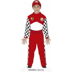 COSTUME PILOTA FORMULA UNO BIMBO 5-6 ANNI