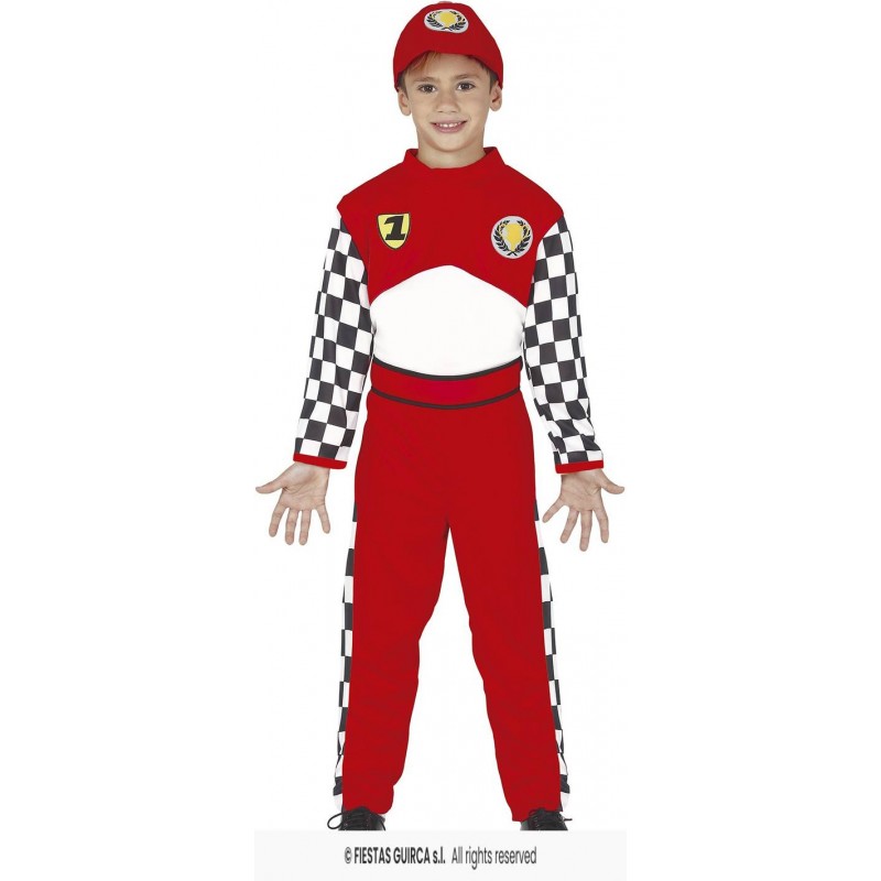 COSTUME PILOTA FORMULA UNO BIMBO 5-6 ANNI