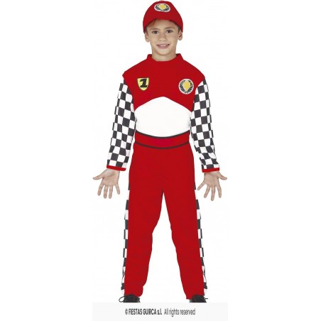 COSTUME PILOTA FORMULA UNO BIMBO 5-6 ANNI